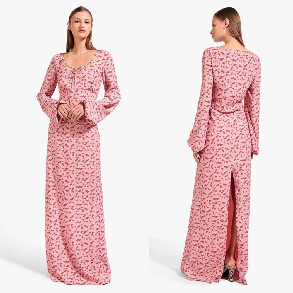 STAUD Piper Blush Mushroom Dress Size 0 NWT